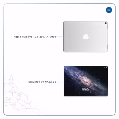 برچسب پوششی ماهوت مدل Universe-by-NASA-3 مناسب برای تبلت اپل iPad Pro 10.5 2017 A1709