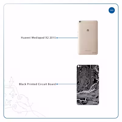 برچسب پوششی ماهوت مدل Black Printed Circuit Board مناسب برای تبلت هوآوی Mediapad X2 2015