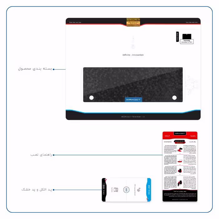 برچسب پوششی ماهوت مدل Honey-Comb-Circle مناسب برای تبلت سامسونگ Galaxy Note 10.1 2012 N8010