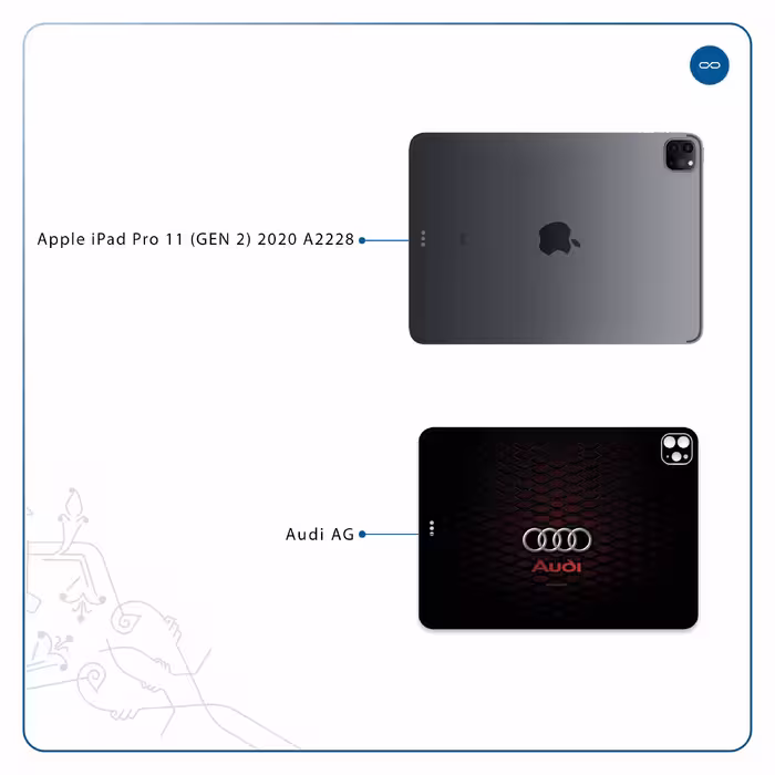 برچسب پوششی ماهوت مدل Audi AG مناسب برای تبلت اپل iPad Pro 11 (GEN 2) 2020 A2228