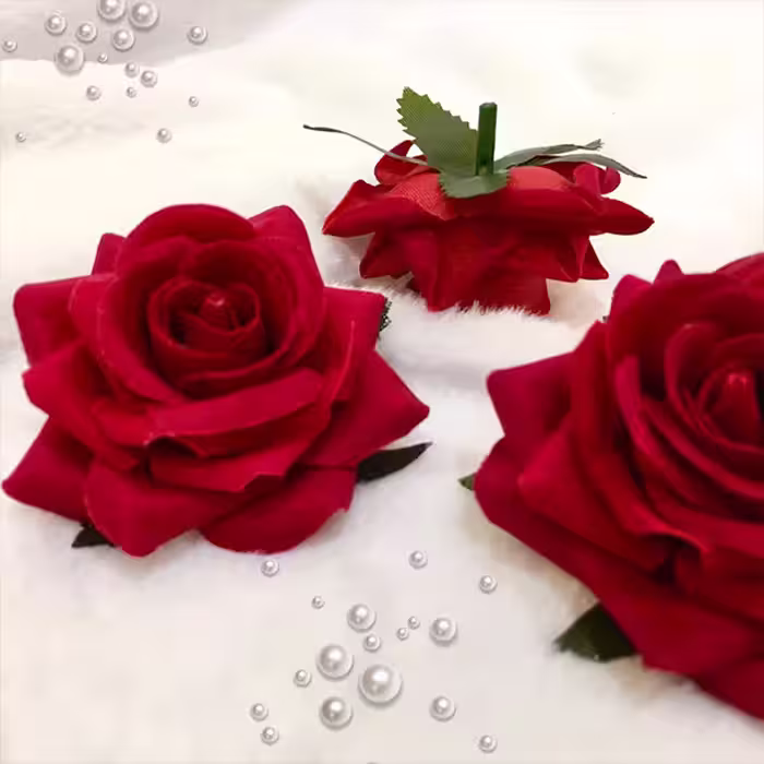 گل مصنوعی مدل رز کد 401 بسته 3 عددی