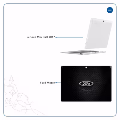 برچسب پوششی ماهوت مدل Ford Motor مناسب برای تبلت لنوو Miix 320 2017
