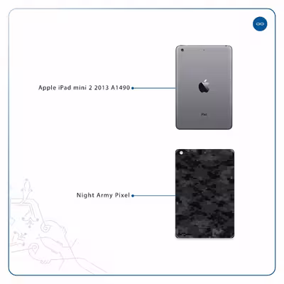 برچسب پوششی ماهوت مدل Night-Army-Pixel مناسب برای تبلت اپل iPad mini 2 2013 A1490