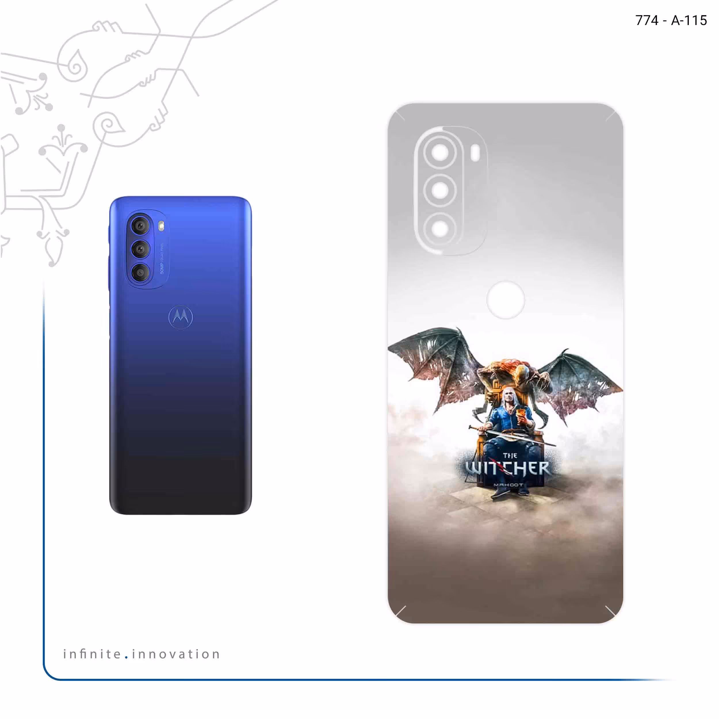 برچسب پوششی ماهوت مدل The Witcher Game Series مناسب برای گوشی موبایل موتورولا Moto G51 5G