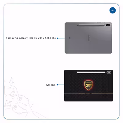 برچسب پوششی ماهوت مدل Arsenal مناسب برای تبلت سامسونگ Galaxy Tab S6 2019 SM-T860