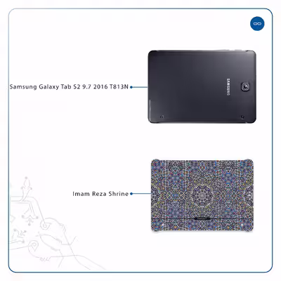 برچسب پوششی ماهوت مدل Iran-Tile6 مناسب برای تبلت سامسونگ Galaxy Tab S2 9.7 2016 T813N