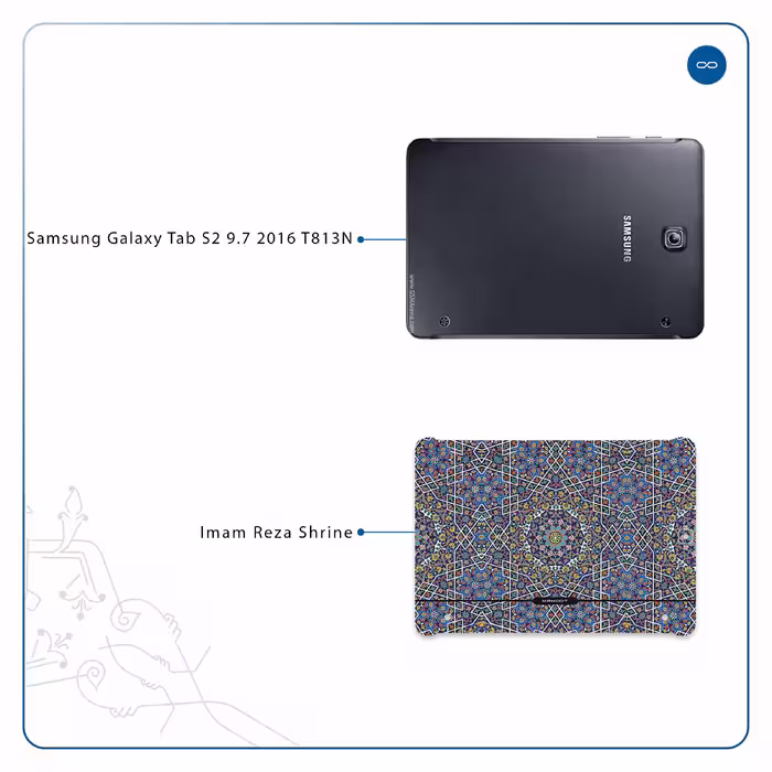 برچسب پوششی ماهوت مدل Iran-Tile6 مناسب برای تبلت سامسونگ Galaxy Tab S2 9.7 2016 T813N