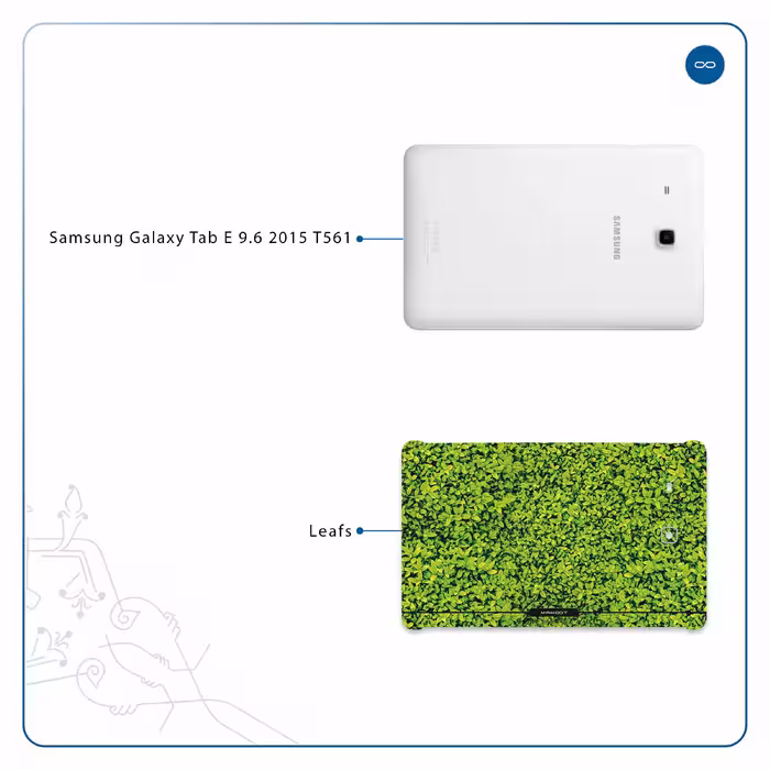 برچسب پوششی ماهوت مدل Leafs مناسب برای تبلت سامسونگ Galaxy Tab E 9.6 2015 T561