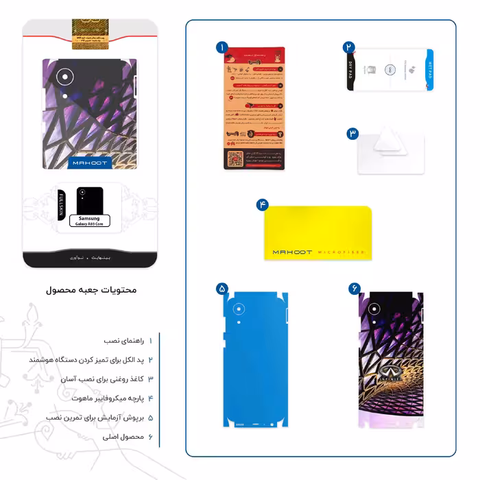 برچسب پوششی ماهوت مدل infinity-FullSkin مناسب برای گوشی موبایل سامسونگ Galaxy A03 Core