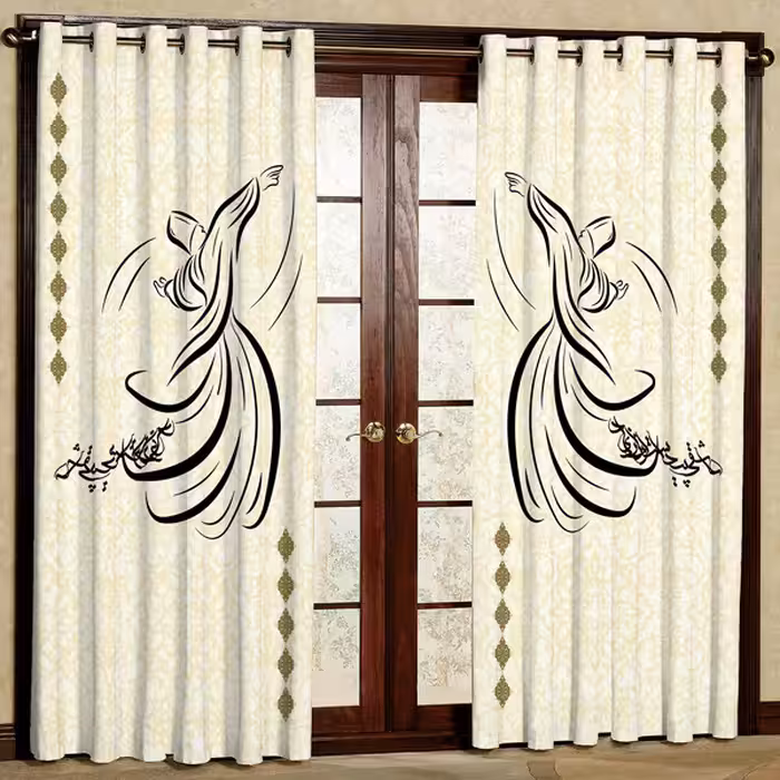 پرده مدل مخمل پانچی کد 7241 سایز 280x140 سانتی متر