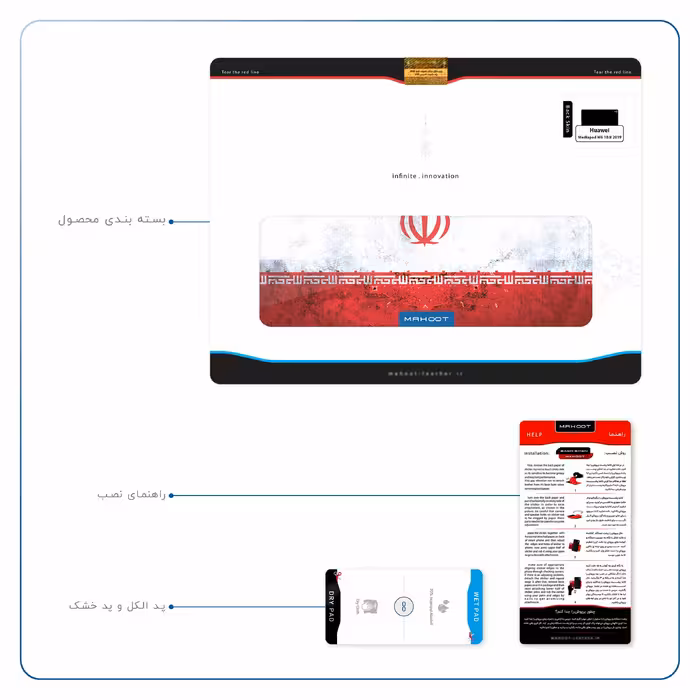 برچسب پوششی ماهوت مدل Iran-Flag-1 مناسب برای تبلت هوآوی Mediapad M6 10.8 2019