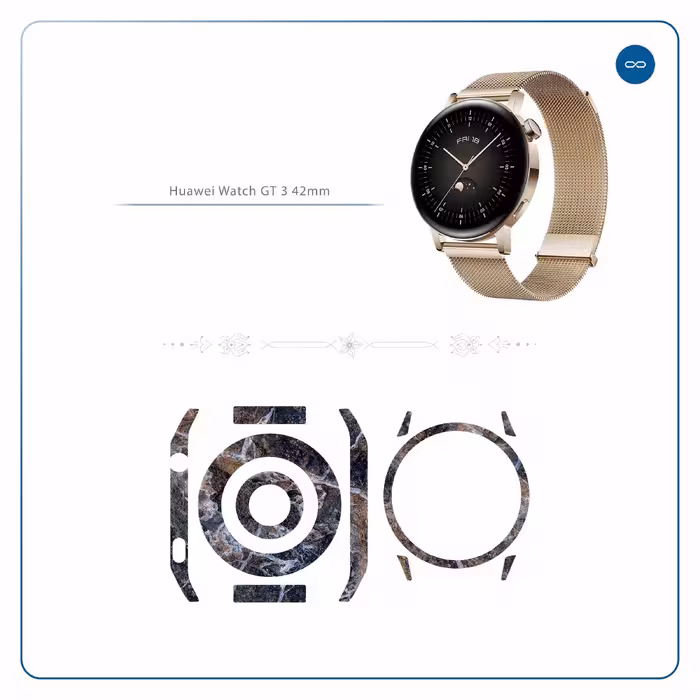 برچسب ماهوت طرح Earth-White-Marble مناسب برای ساعت هوشمند هوآوی Watch GT 3 42mm