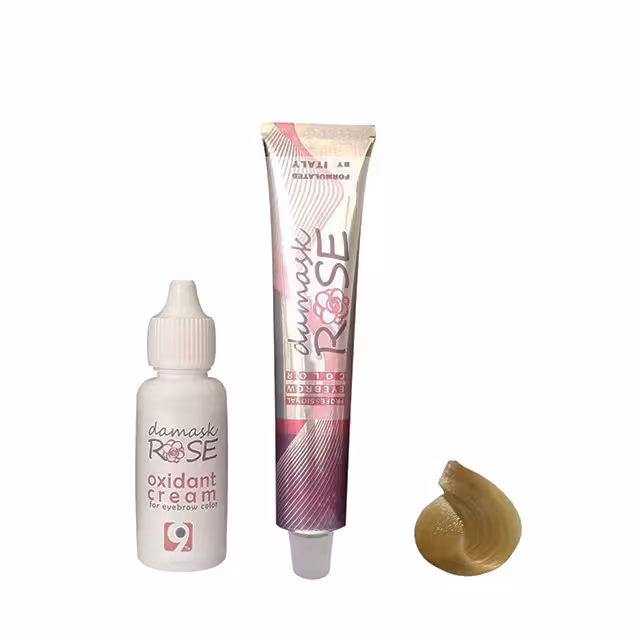 کیت رنگ ابرو داماسک رز کد 10.2 حجم 30 میلی لیتری رنگ بلوند دودی فوق العاده روشن