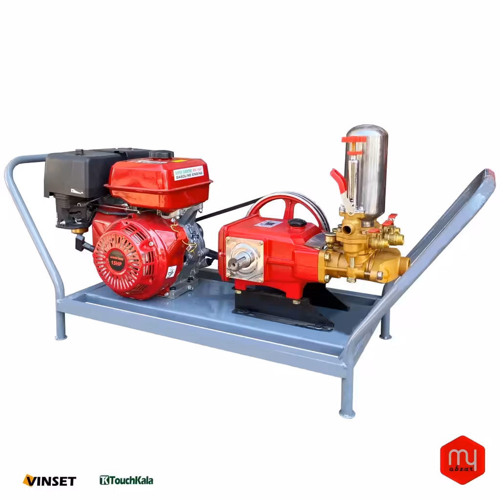 سمپاش مرکزی 15 اسب دیاموند و پمپ 120 بار فوما