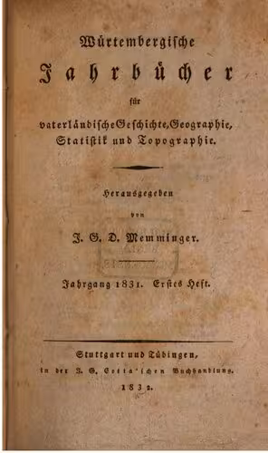 خرید و دانلود نسخه کامل کتاب Württembergische Jahrbücher für Vaterländische Geschichte, Geographie, Statistik und Topographie