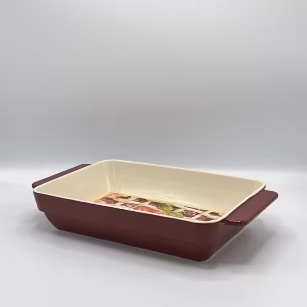 دنی هوم - ظرف سرامیکی مستطیل بزرگ قرمز 6-001