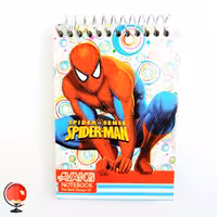 دفترچه 60 برگ سیمی آونگ جلد سخت طرح مرد عنکبوتی کد 2694