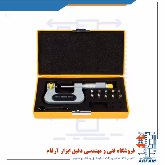 ست میکرومتر پیچ آسیمتو 25-0 میلی متر خارج سنج مدل 0-01-133