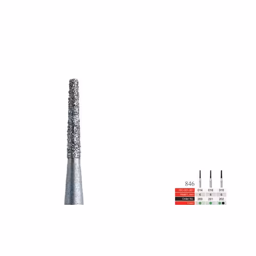 فرز الماسی دسته نقره ای BTM مدل Tapered 846 - فروشگاه تخصصی دندانپزشکی سپیرا