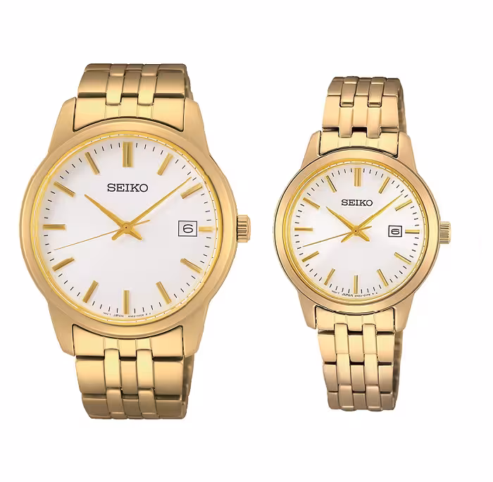 ساعت مچی سیکو ست زنانه و مردانه مدل SEIKO SUR404P1 SUR412P1