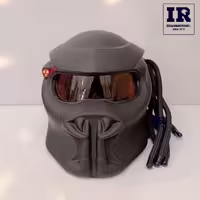 کلاه کاسکت طرح جنگجو predator پردیتور - مشکی مات لیزر دار