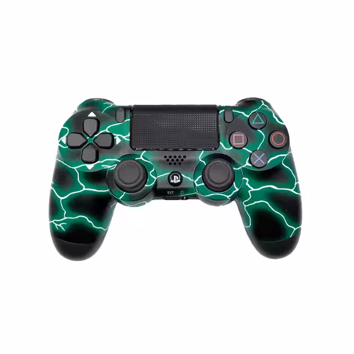 دسته بازی پلی استیشن 4 جعبه دار هایکپی طرح رعد و برق سبز