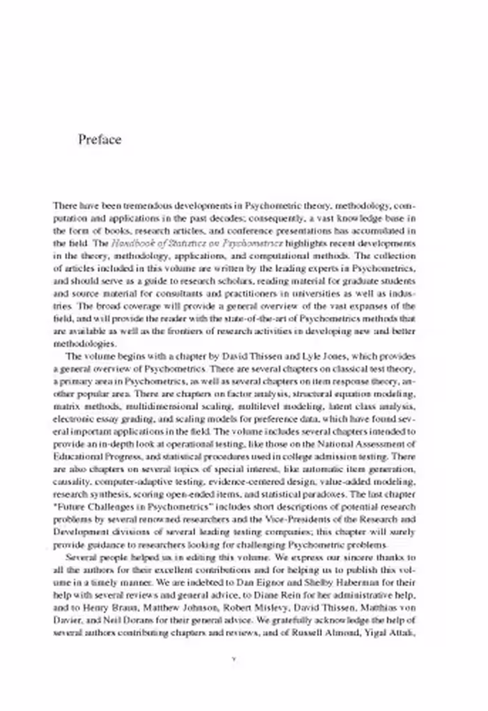 خرید و دانلود نسخه کامل کتاب Handbook of Statistics 26: Psychometrics