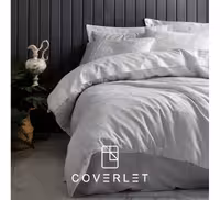 روتختی دونفره طوسی طرح‌دار کاوری Leaf