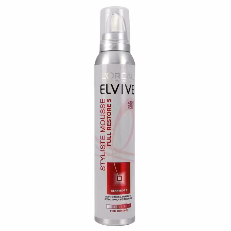 موس لورآل سری Elvive مدل Full Restore حجم 200 میلی لیتر Loreal Loreal Elvive Styliste Full Restore 5 Mousse