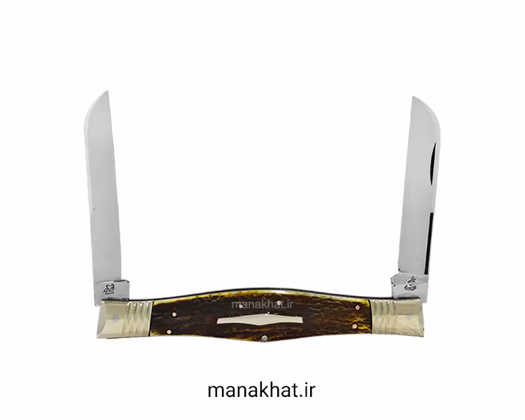 قلمتراش دو تیغ طره دار دسته شاخ گوزن 14 سانت استاد جواد توسلی