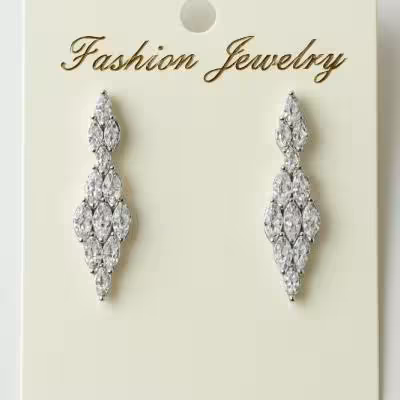 گوشواره استیل نگین دار