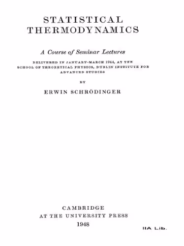 خرید و دانلود نسخه کامل کتاب Statistical thermodynamics