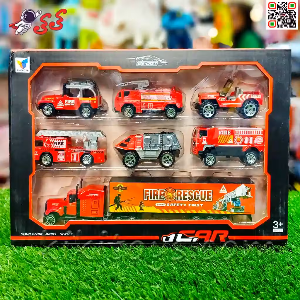 ماشین فلزی آتش نشانی اسباب بازی سری مشاغل FIRE RESCUE D301