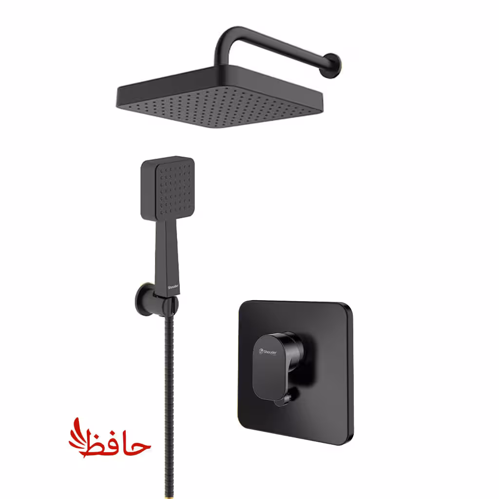 شیر حمام توکار شودر مدل تاین مشکی تیپ 3