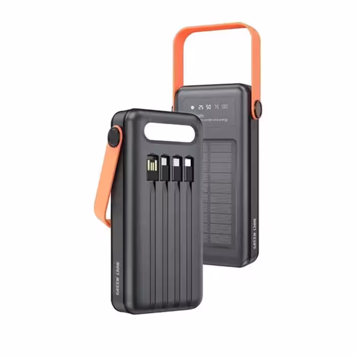 پاوربانک 30000mAh گرین لاین مدل Solar Portable با پنل خورشیدی