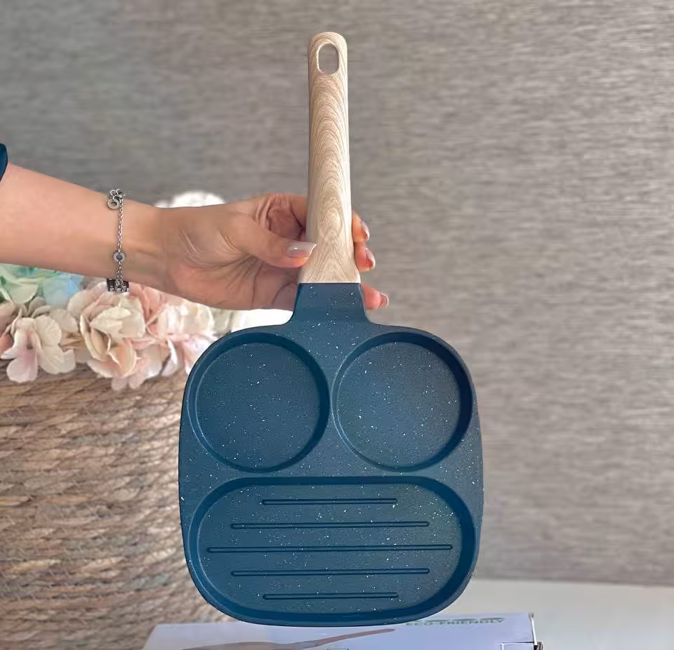 ماهیتابه گرانیتی سه قسمتی گرد کد 54