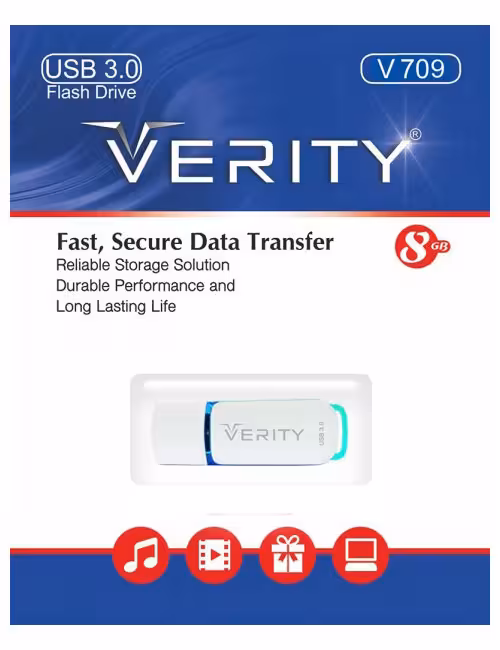 فلش مموری وریتی مدل V709 USB3 ظرفیت 8 گیگابایت