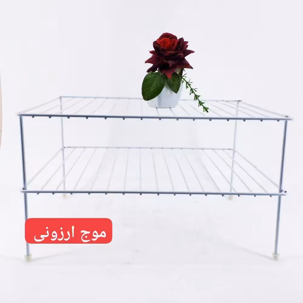 راف دو طبقه آشپزخانه مدل فلزی