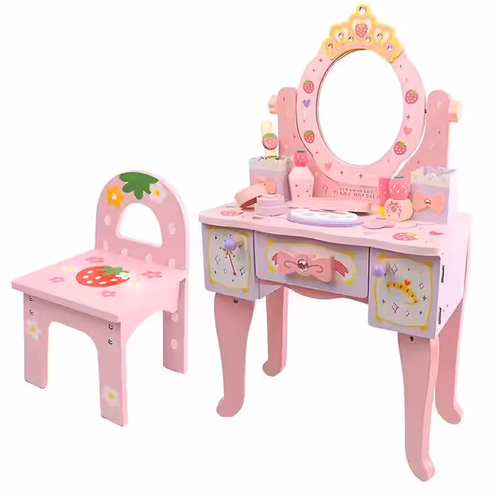 اسباب بازی میز آرایش چوبی با لوازم کد 7035725