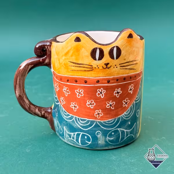 ماگ پیشول (گربه) طرح نه