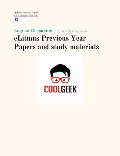 خرید و دانلود نسخه کامل کتاب eLitmus Logical Reasoning Problem Solving Paid Material