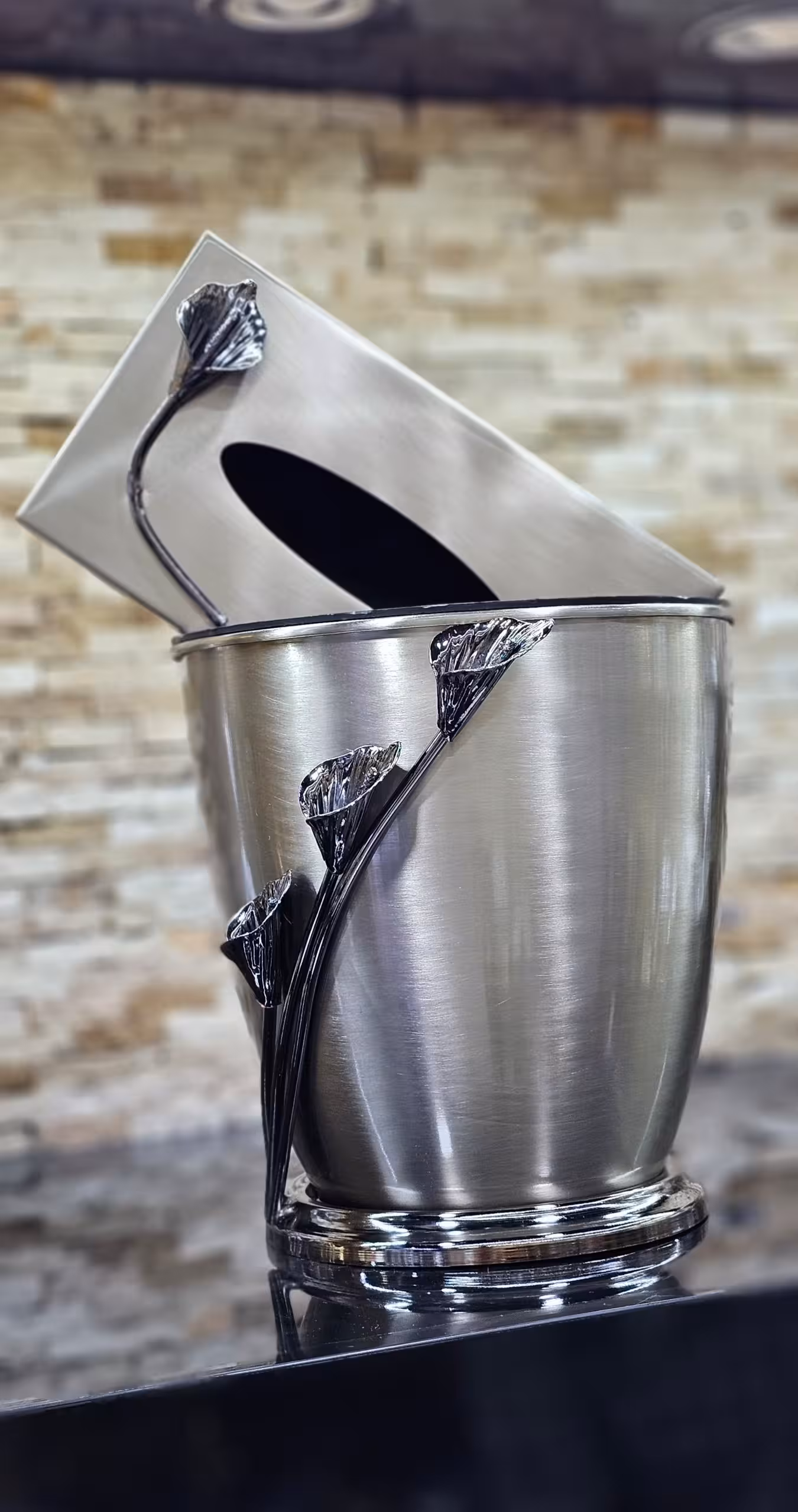 سطل و دستمال لیلیوم فلزی کد 106