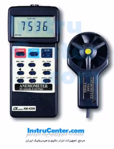 ترمومتر، سرعت سنج باد و فلومتر ساخت کمپانی Lutron مدل AM-4206