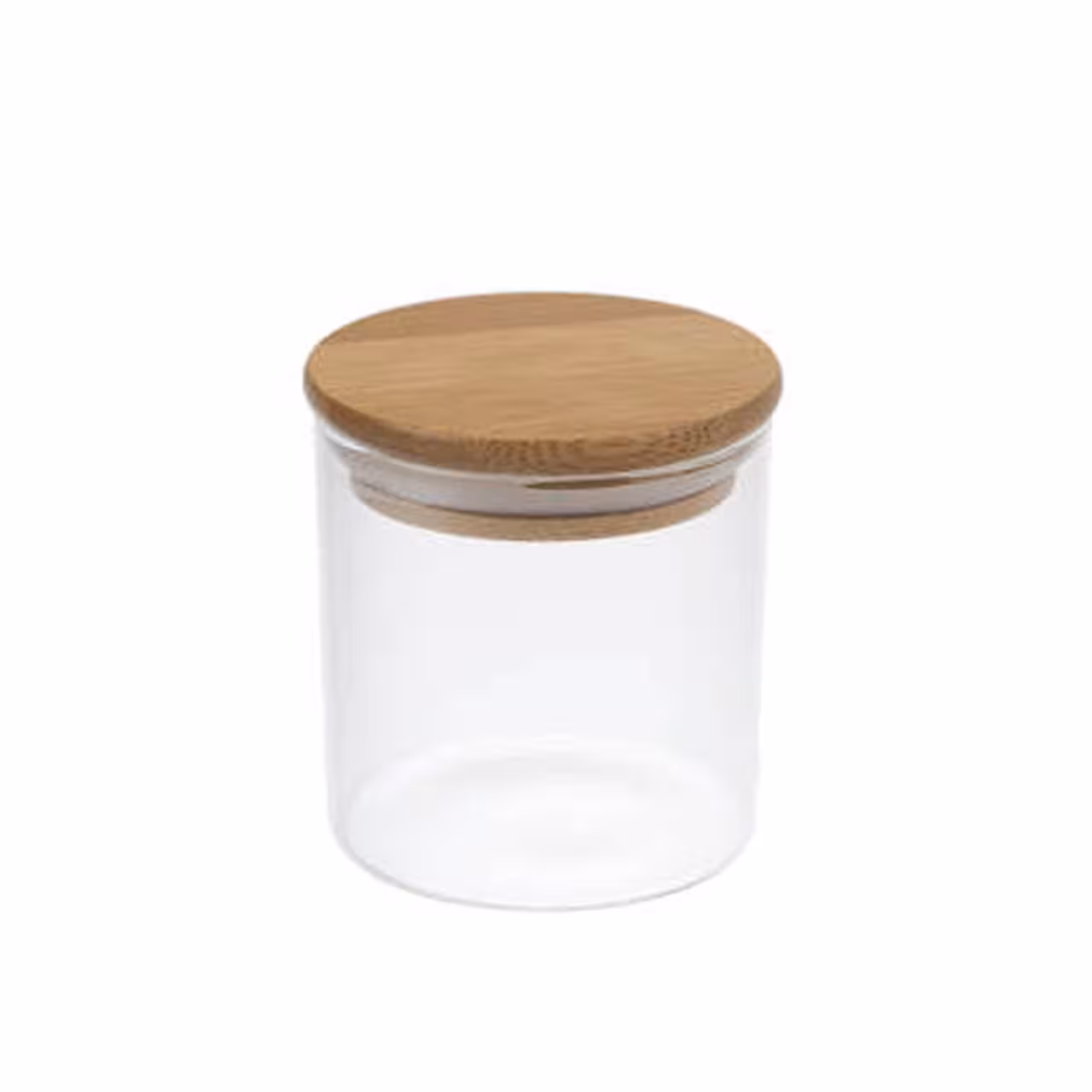 بانکه استوانه ای زیر پیرکس درب بامبو قطر 10ارتفاع 12 سانتی متر