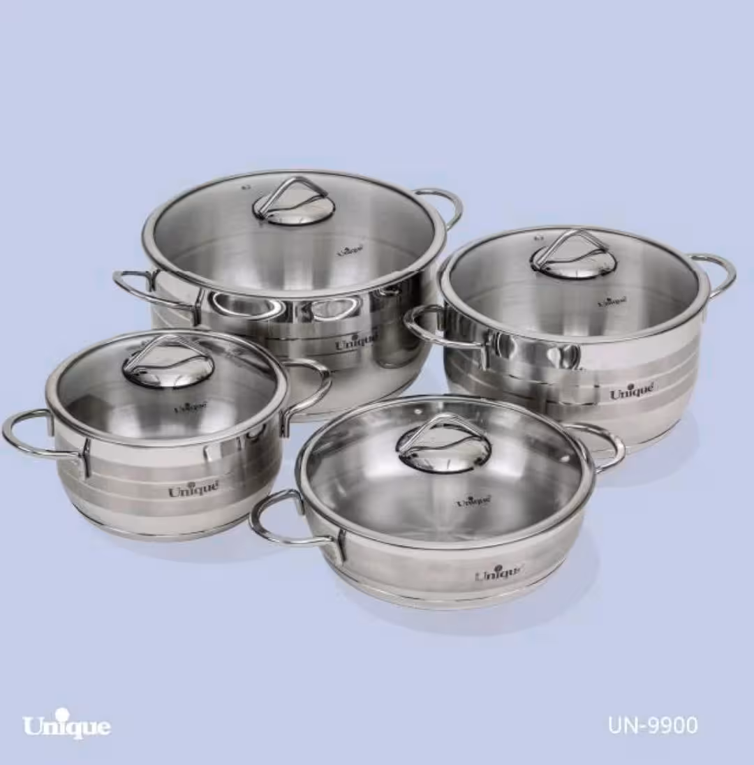 سرویس قابلمه 8پارچه استیل یونیک کد UN-9900