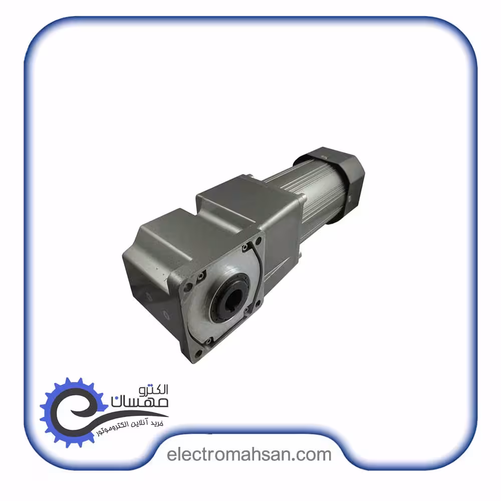 موتور DC گیربکس دار 90 وات 24 ولت 240 دور شفت بغل(نود درجه) تایلی اصل