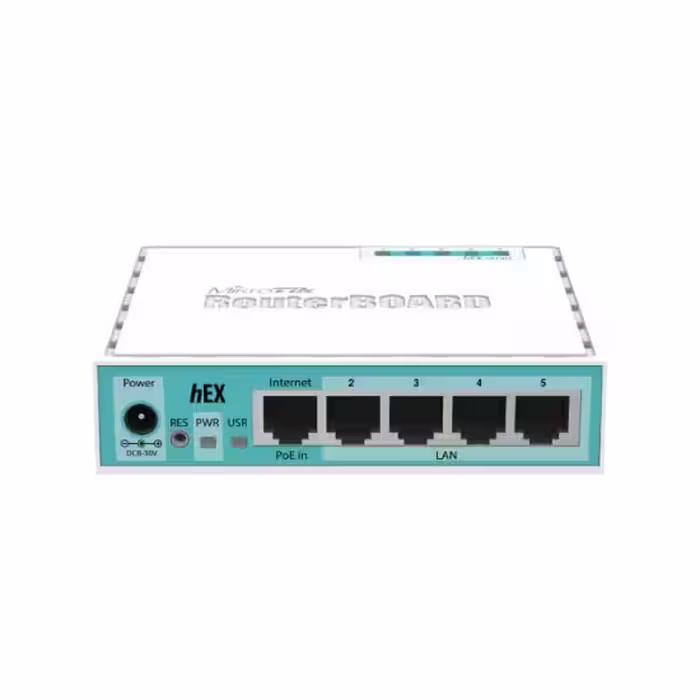 روتر 5 پورت مگابیت mikrotik مدل RB750r2 | hEX lite