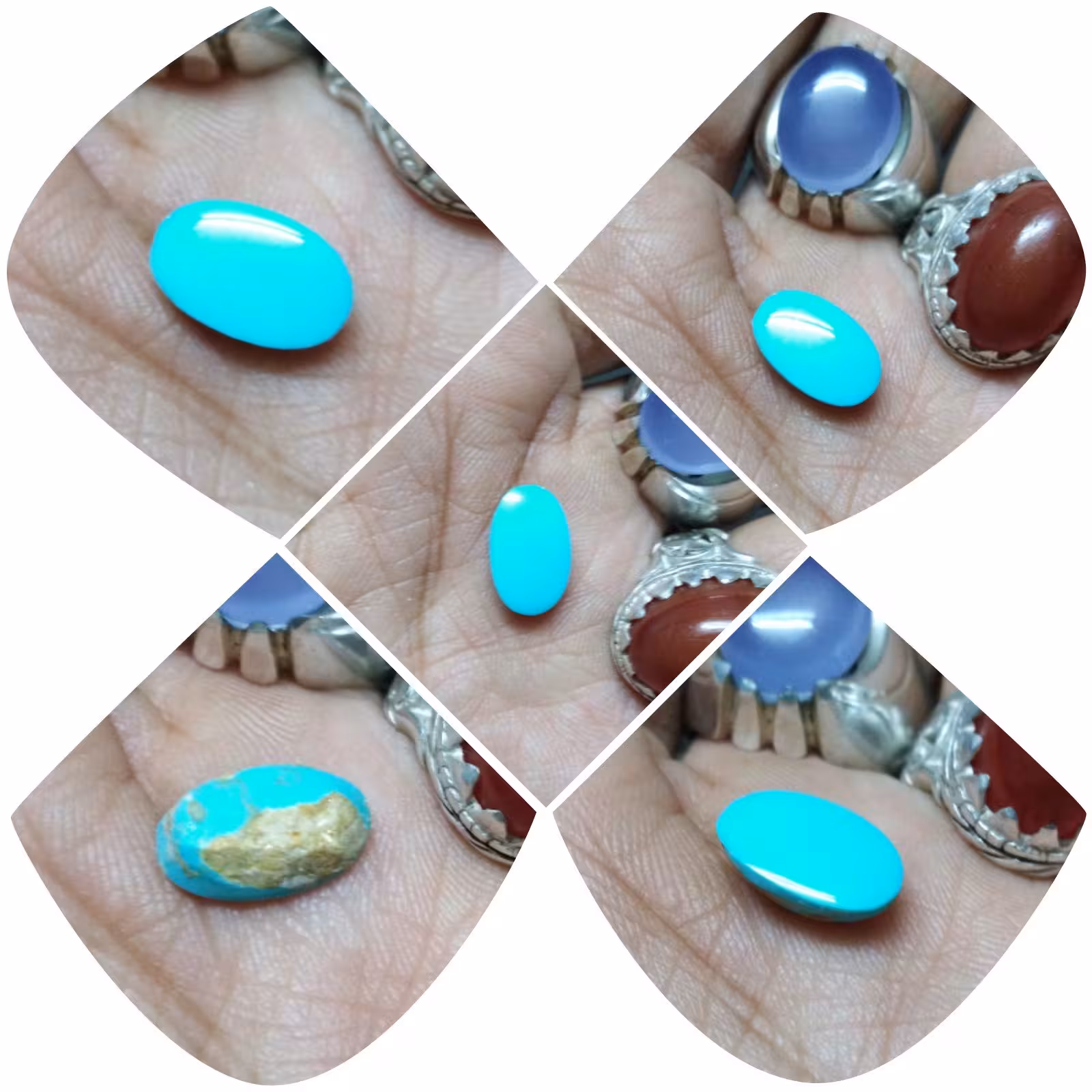 نگین فیروزه نیشابور عجمی و ناب ، رنگ پذیری بالا