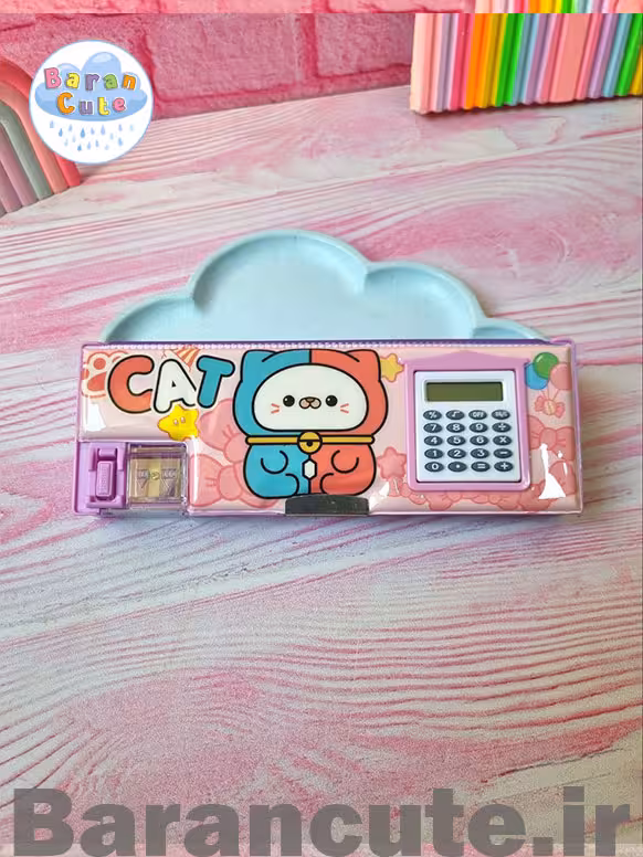 جامدادی کتابی مگنتی ماشین حساب دار طرح پیشی