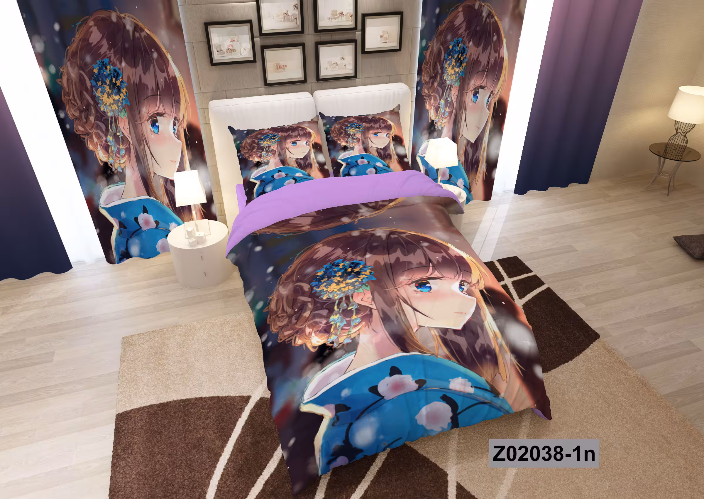 لحاف روتختی تنسل سه بعدی (3D) کالای خواب متین کد 2038